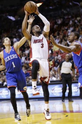 Soldiering on: Miami Heat guard Dwyane Wade.