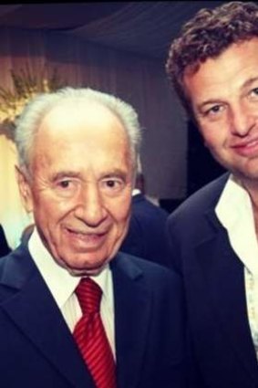 Shimon Peres and Alex Goodman.