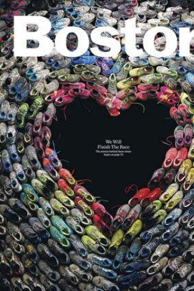 Soles of a nation: The latest cover of <i>Boston</i> magazine.