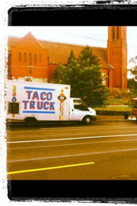 The photo of Chingon taco van parked near the original Taco Truck in Northcote.