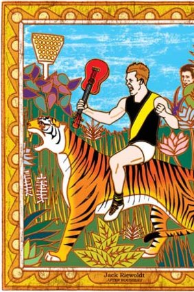 Jack Riewoldt riding the tiger.