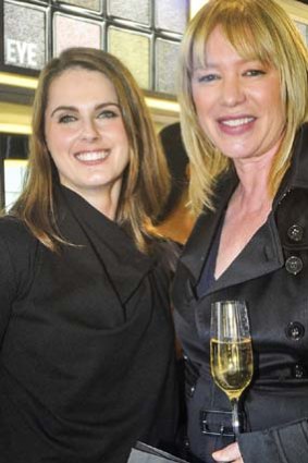 Michelle Williams and Stephanie Darling at the new Bobbi Brown store opening.