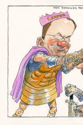 How John Spooner saw Simon Crean and Mark Latham in 2004.