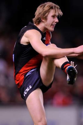 Dyson Heppell in action during his first year of AFL.