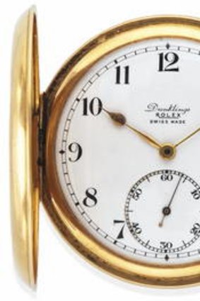 Rolex Hunter gold pocket watch, circa 1910, sold $3120