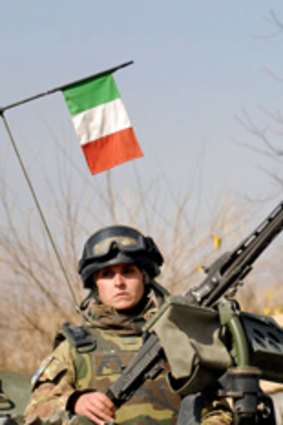 An Italian soldier near Kabul.