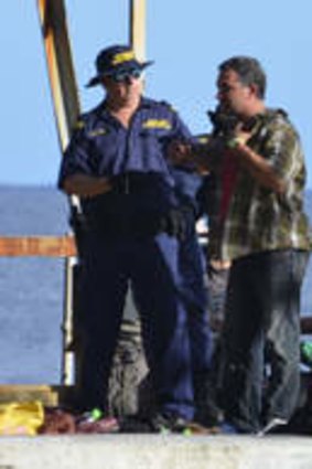 Asylum seekers arrive by boat at Christmas Island.