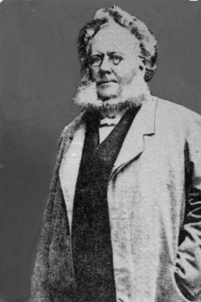 Henrik Ibsen, 1828-1906, Norwegian playwright.