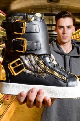High tops fetch high price: Mr Adams with $1868 Giuseppe Zanotti trainers.