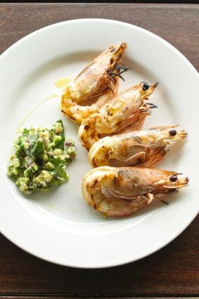 Chargrilled prawns.