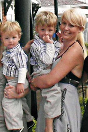 Cassie with her sons Sam, 5, and Adam, 3.