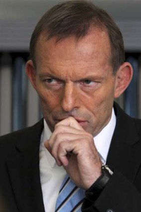 Rare apology: Opposition Leader Tony Abbott.