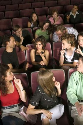Mobile manners: Don't use your phone in silent places such as theatres.