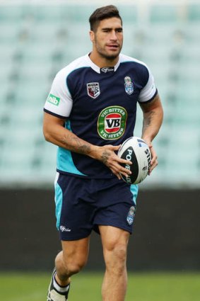 Painful lesson: James Tamou at NSW training.