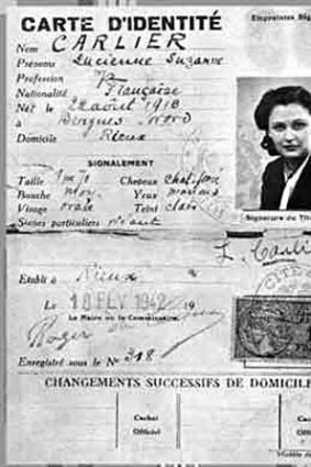 Ms. Wake's identity card, which she used to operate under the name of "Carlier."