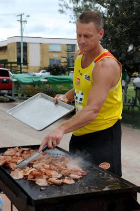 Yet to bring home the bacon: Gold Coast coach Guy McKenna at yesterday’s recovery session.
