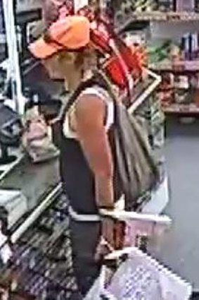 Police wish to speak with this woman in connection with a robbery.