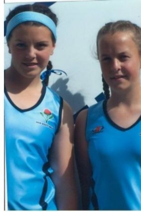 Crookwell's Kellie White and Emily Smith, before they became Hockeyoos representatives.