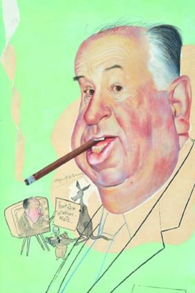 At their peak &#8230; Tony Rafty drew Alfred Hitchcock.