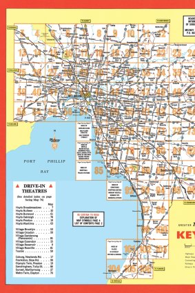 The Key Map of Melbourne in the first edition of the Melway listed 19 drive-in theatres.