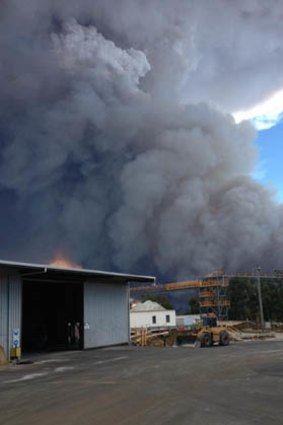 A Greenbushes local has taken a photo of the fire approaching his property.