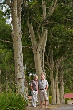 Rowville residents Mike Hartley and Peter Sargeant are happy to lose some gums.