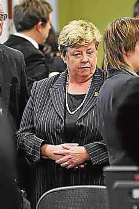Christine Nixon at the Royal Commission yesterday.