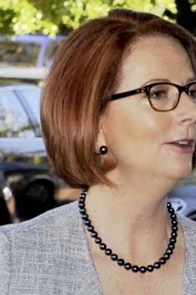 Support: Julia Gillard spruiks the Gonski funding package.