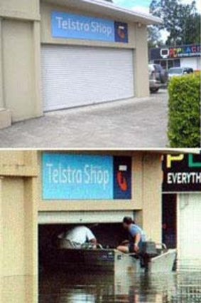 Before and after: Telstra shop in Gympie.