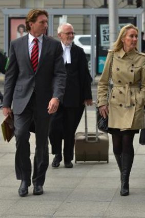James and Tania Hird arrive for day two of the Federal Court case.