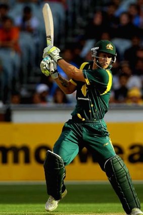 Matthew Wade in action for Australia in last Sunday's one-dayer.