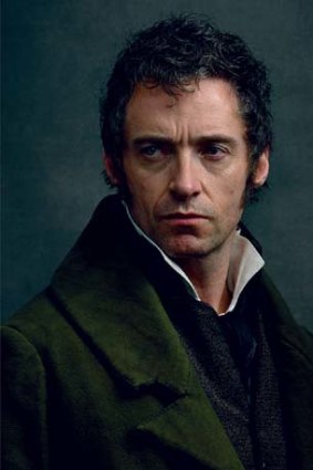 Annie Leibovitz's portrait of Hugh Jackman in character for Vogue magazine.