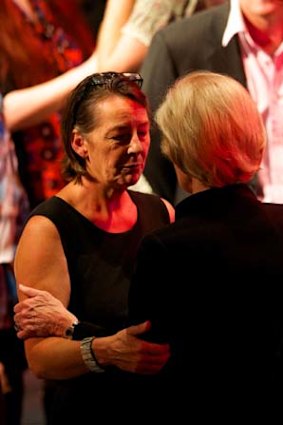 Quentin Bryce embraces Daniel's mother Maureen.