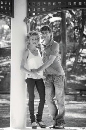 Santina Giardina-Chard and Shane Chard at Cascade Gardens on the Gold Coast where they were married.