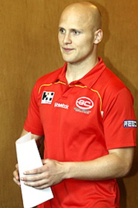 Gary Ablett at the announcement of his deal with the Gold Coast Suns.