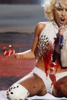 Wow factor ... Lady Gaga performs at the 2009 MTV Awards in New York.