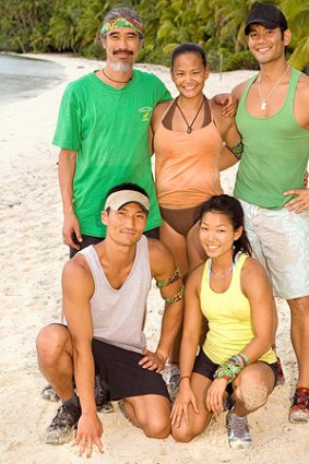 Survivor winner Yul Kwon (bottom left) hosts documentary series <i>America Revealed</i>.