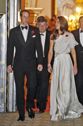 RAF rules mean Prince William will not be joined by his wife Catherine, Duchess of Cambridge (pictured at a recent fundraising dinner) on his six-week posting.