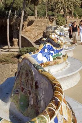 Parc Guell was designed by Catalan architect Antonio Gaudi for Barcelona industrialist Eusebi Guell between 1900 and 1914.