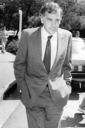 Andrew Kalajzich leaves court in 1986.