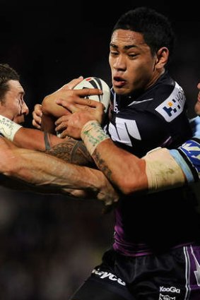 ACT Brumby Joseph Tomane during his Melbourne Storm days.