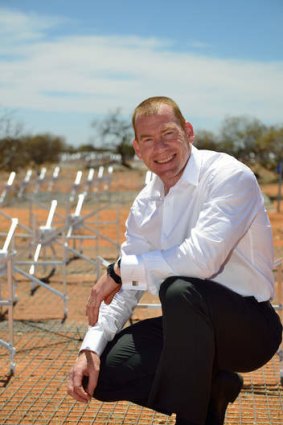 MWA director Professor Steven Tingay at the Murchison Widefield Array site.