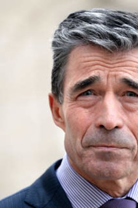 NATO chief Anders Fogh Rasmussen says Russia would be making a "historic mistake" if it were to intervene in Ukraine any further.
