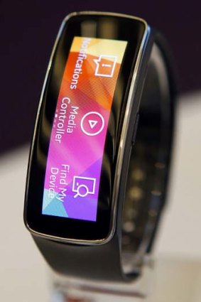 Samsung's Gear Fit fitness band.