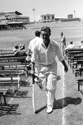 Benaud after his last innings at the SCG.