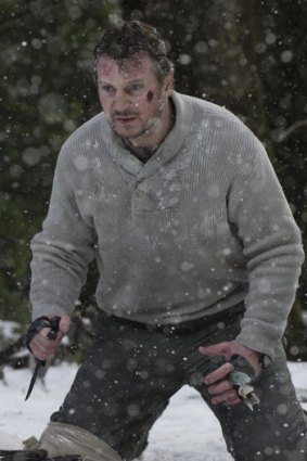 Liam Neeson tries to survive the Alaskan wilderness in <i>The Grey</i>.