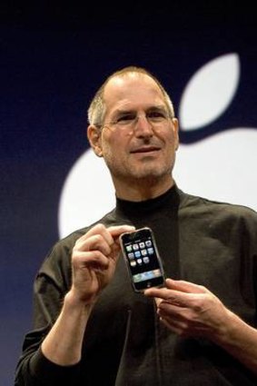 The late Steve Jobs introduces the iPhone to the world at Macworld in January  2007.