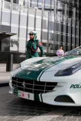 Even the police cars are worth more than your average mortgage in Dubai.