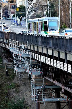 Safe for now: VicRoads has assessed Victoria Bridge in Richmond and says repairs will be necessary.