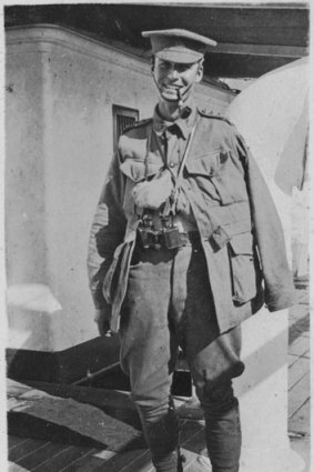 Geoff McCrae after being wounded at Gallipoli.